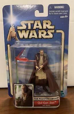 Star Wars QUI-GON JINN Jedi Master Figure The Phantom Menace Hasbro 2002 • $18