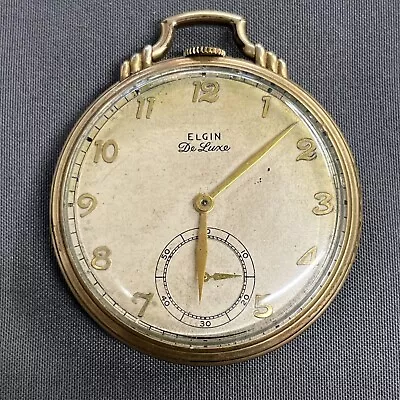 Vintage Elgin DeLuxe 10S Pocket Watch 542 Movement • $69.95