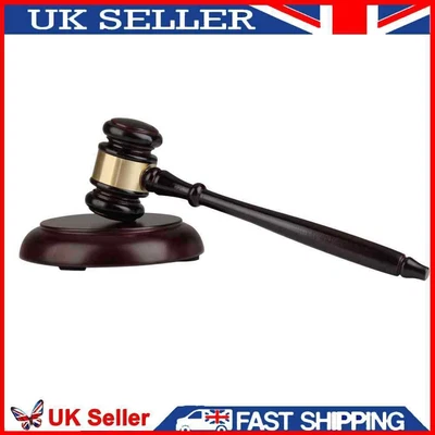 £14.36 • Buy Wooden Handcrafted Wood Gavel Sound Block For Lawyer Judge Auction Sale  UK