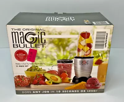 The Original Magic Bullet 11 Piece Set Blender & Mixer Small Silver Brand • $34.99