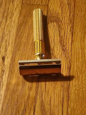 Gillette Fat Handle Tech Gold Vintage Double Edge Safety Razor With Original Box • $45