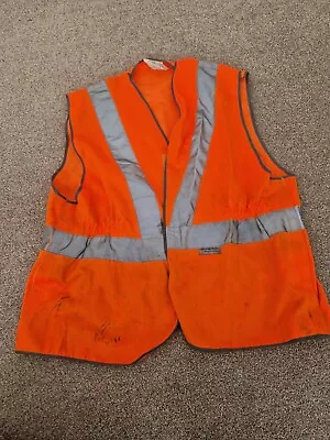 Gb Railfreight Railway Orange Hi-vis Waistcoat Jacket Top Mens L 3m Scotchlite • £39.99