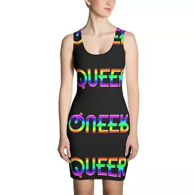 Queer Rainbow Bodycon Bandage Dress LGBT Fem Sexy  • $50.99