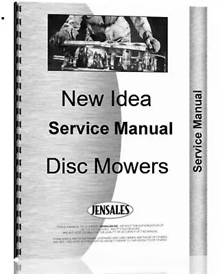 New Idea Disc Mower Service Repair Manual 5406 5407 5408 5409 5410 • $40.99