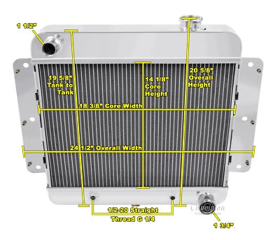 $245.95 • Buy SZ Champion 3 Row Radiator For 1962 - 1967 Chevrolet Chevy II Nova V8 Conversion