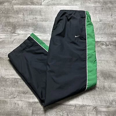 $29.99 • Buy Vintage 00s Nike Windbreaker Pants Size XL/XXL Green Track Pants Nylon Lined