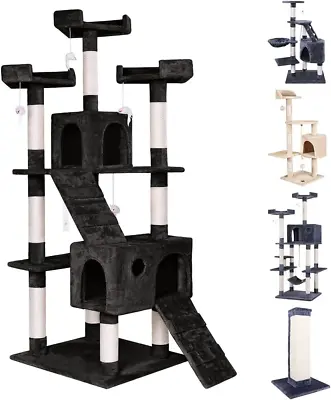 180Cm Cat Tree With Mouse Toy Scratching Post Tower For Kitten Condo Cat Play  • $148.55