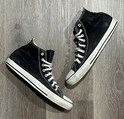 Vintage Converse Made In USA Black High Tops Men's Size 9 Chuck Taylor All Star • $149.99