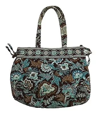 Vera Bradley Java Blue And Brown Large Quilted Tote Bag • $18.95