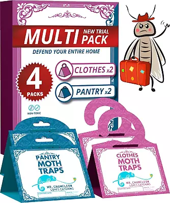 2024 All-New Moth Traps - Multi 4 Pack Bundle (2 Pantry And 2 Clothes) Magic  • $14.98