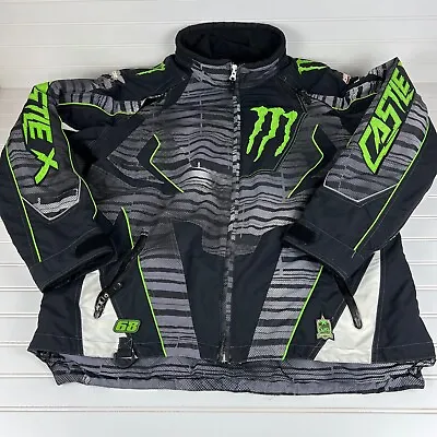 Castle X Monster Energy Snowmobile Racing Motocross Lined Jacket Size XXL Rare • $52