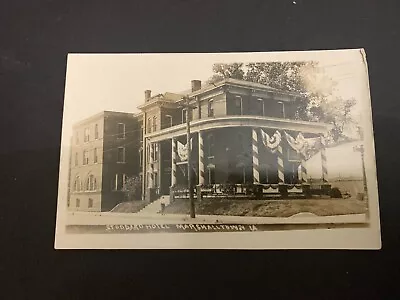 C.1900 Stoddard Hotel Marshalltown Iowa Real Photo Postcard • $35