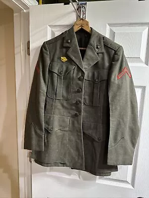 WW2 Marine Division Wool Uniform With Ranking Patches 1944 Phoenix Clothes • $175