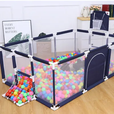 Baby Playpen Foldable Mat Play Pen 12 Panel Interactive Safety Fence Play Yard • $18.70