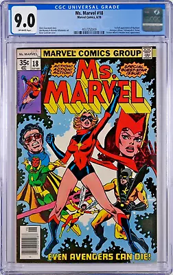 Ms. Marvel #18 CGC 9.0 (Jun 1978 Marvel) Dave Cockrum 1st Full Mystique App. • $230