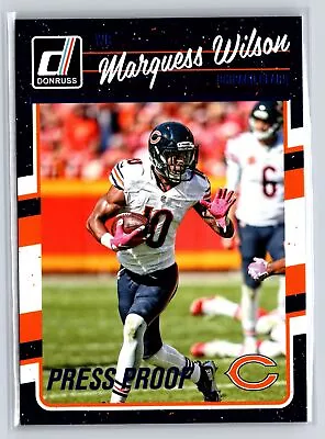 2016 Donruss Marquess Wilson Press Pass Blue #53  Chicago Bears • $1.59