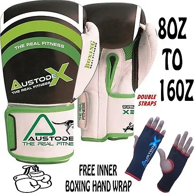 GREEN Boxing Sparring Gloves MMA Punch Bag Mitt UFC Fight Training 8oz-16oz • $36.99