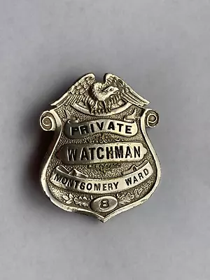 Metal Vintage Rare Ed.jones & Co Montgomery Ward Private Watchman Badge Oakland • $325