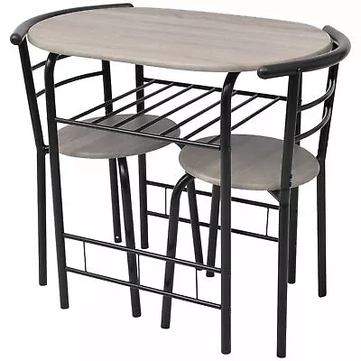 New Breakfast Bar Table 2 Chairs Stools Set Compact Dining Room Kitchen Z0Z6 • £150.99