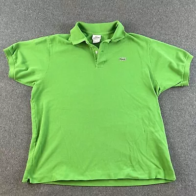 Lacoste Polo Mens Size 7 Large Green VINTAGE Big Croc Adult SKU4162 • $18