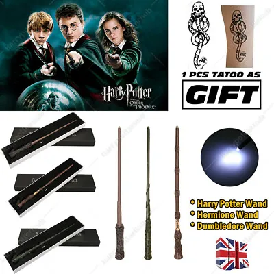 £10.59 • Buy Harry Potter Magic LED Light Wand Hermione Dumbledore Wands Stick Gift Boxed Set