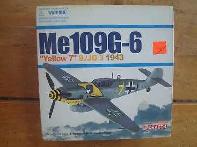 Dragon Warbirds Series Me109G-6  Yellow 7  9/JG 3 1943 1:72 Diecast Model USED • $44.44