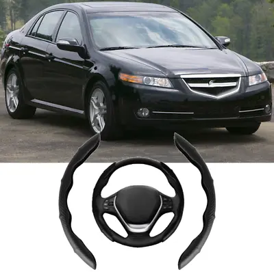 Carbon Fiber 15'' Inch Car Steering Wheel Cover Leather For Acura TL TLX MDX TSX • $15.19