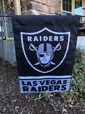 Las Vegas Raiders Double Sided Garden Flag Banner 12 X18  • $10.04