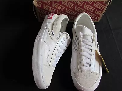 VANS  Slip-On Cap Glitter Mix Leather White Women’s Sneakers VN0A3WM5TUT Size 7 • $34.99
