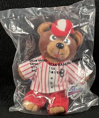 Vtg ‘99 Nabisco TEDDY GRAHAMS Baseball Beanie Beanbag Plush 7  Bear NEW IN BAG! • $9.99