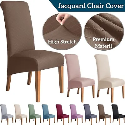 $17.99 • Buy Stretch Dining Chair Cover Seat Slipcover Jacquard Large Chair Protector 1-8PCS