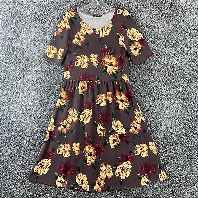 Mikarose Dress Multicolor Floral 3/4 Sleeve Women’s L • $16.95