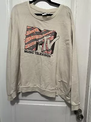 MTV Women’s Pullover Long Sleeve Top Plus Size 4X Beige • £4.83