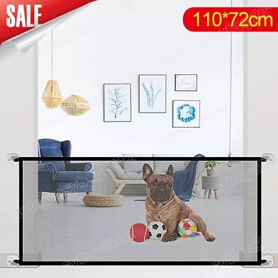 Pet Playpen Dog Puppy Mesh Gate Door Folding Fence Safe Guard Enclosure Uk • £7.39