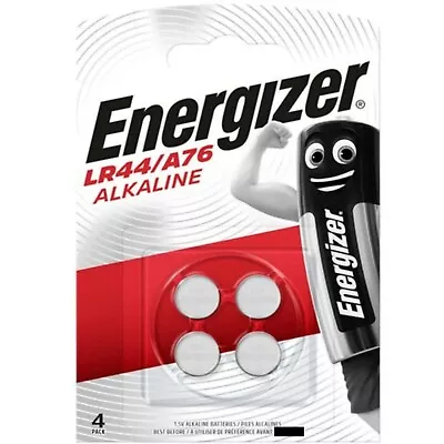 LR44 ENERGIZER Alkaline Batteries 357 AG13 A76 KA76 SR1154 EPX76 357  In 4 Packs • £2.99