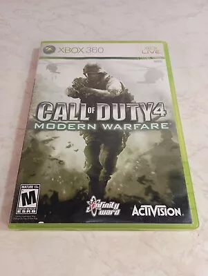 Xbox 360 Call Of Duty 4 Modern Warfare Replacement Case & Manual ONLY NO GAME • $5