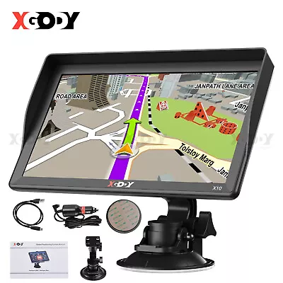 XGODY 9'' HD Large Screen Sat Nav GPS Navigation For HGV LGV Lorry Speedcam POIs • £66.56