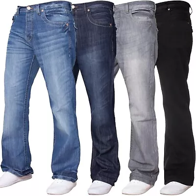 £16.99 • Buy APT Jeans Bootcut Mens Wide Leg Flared Denim Trouser Flap Pockets Pants UK Sizes