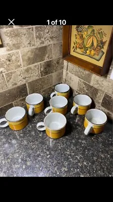 Rare Vintage 1970’s Set Of 9 Stonehenge Mid - Winter Sun Coffee Mugs  Made In  • $38