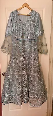 READYMADE Anarkali DESIGNER Long Blue BRIDAL INDIAN PARTY PAKISTANI EID • $499