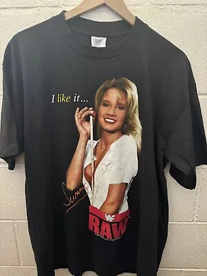Vintage 1996 WWF Titan Sports Sunny Raw XL Shirt WWE Rare I Like It Raw • $200