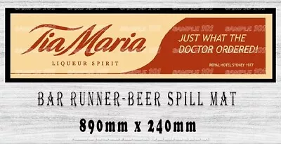 TIA MARIA Aussie Beer Spill Mat Bar Runner Man Cave (890mm X 240mm) Pub Rubber • $42.99