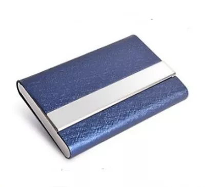 Metal PU Leather Pocket Card Holder - Slim Business ID Credit Card Case Wallet • $7.40
