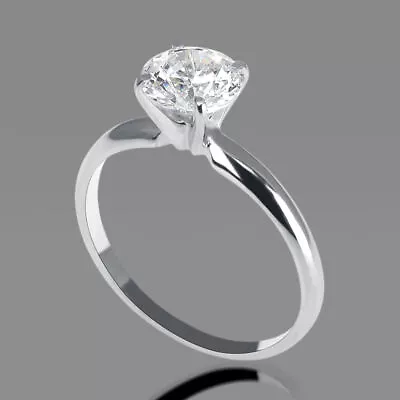 2 1/5 Carat F/SI1 Gorgeous Diamond Engagement Ring Round Cut 14K Yellow Gold • $5003.95