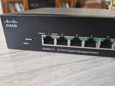 Cisco SG300-10PP 10-Port Gigabit Ethernet Switch - Black • $49.19
