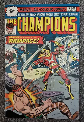 THE Champions 5. Marvel Comics 1976. 1st Appearance Of Rampage • £2.49