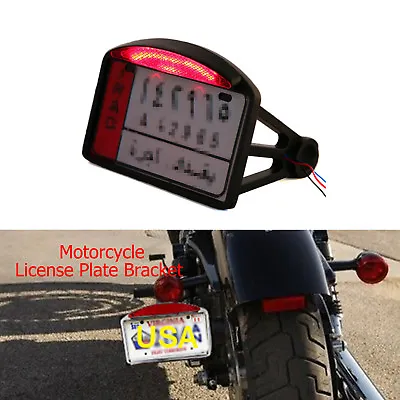 Motorcycle License Plate Bracket LED Tail Light For Harley Davidson Breakout FXS • $49.32