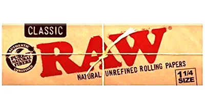 $1.76 • Buy Raw 1 1/4 Rolling Papers Classic Unrefined 50 LVS/PK 1 Pack *USA SHIPPED*