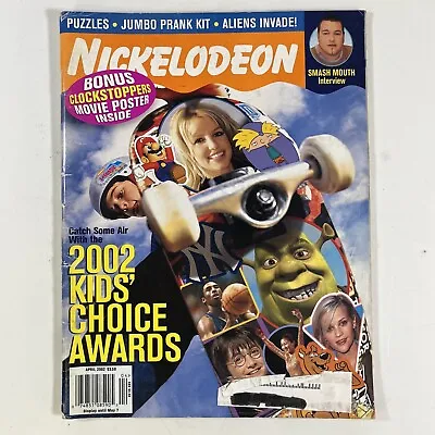 Nickelodeon Magazine April 2002- 2002 Kids Choice Awards! Missing Insert! • $15.50