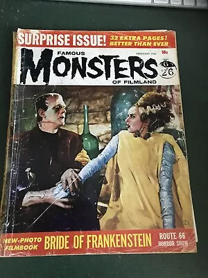 Famous Monsters Of Filmland Magazine Feb. 1963 • £0.99